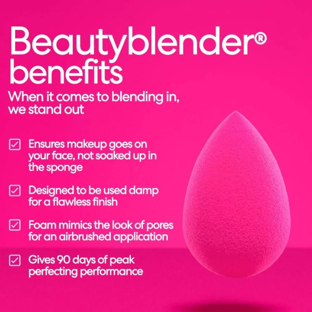 5 for 25⚡️The Original Beauty Blender Sponge Makeup Blender NWT in box Fuchsia
